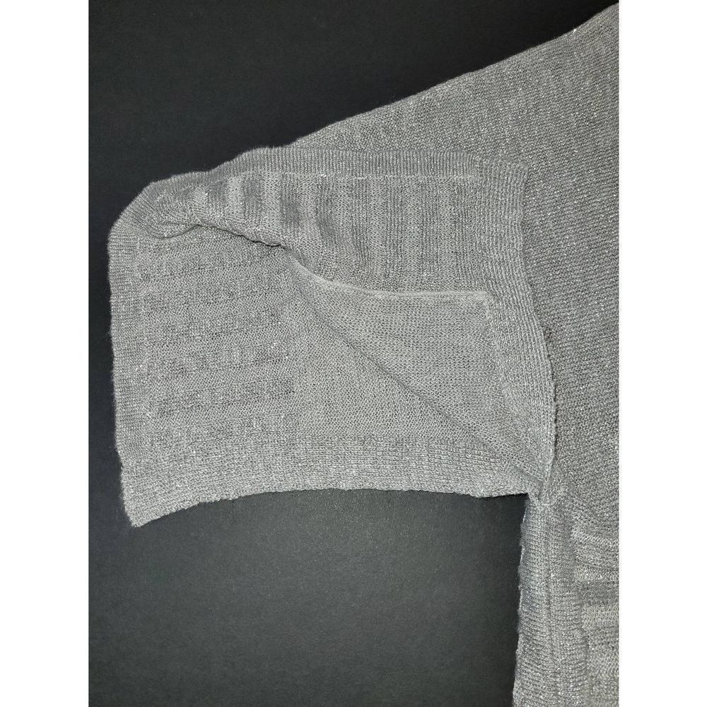 Anthropology Women's Short Dolman Sleeves Oversized Knit Silver Sweater Size XS - Picture 7 of 11